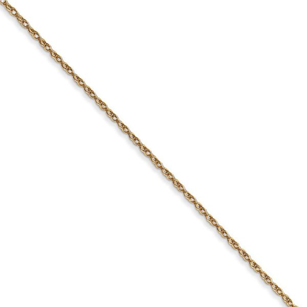 0.7mm, 14k Yellow Gold, Cable Rope Chain Necklace, 24 Inch