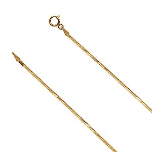 1.5mm 14k Yellow Gold Herringbone Chain Necklace, 20 Inch