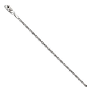 1.6mm 14k White Gold Diamond Cut Singapore Chain Bracelet, 7 Inch