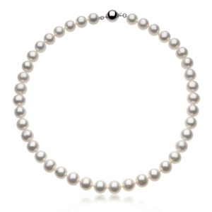 10-11mm White FW Cultured Pearl & Sterling Silver 18-Inch Necklace