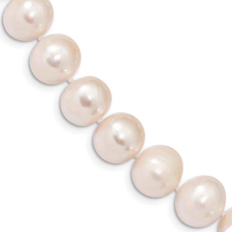 11-12mm, White FW Cultured Pearl & Sterling Silver Necklace, 18 Inch