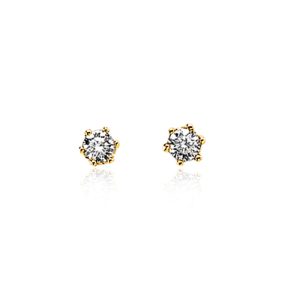 1/4 Carat Diamond Stud Earrings - 14k Yellow Gold