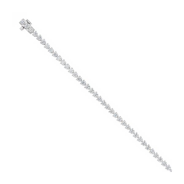 14K White Gold 4.75 CTW Diamond Tennis Bracelet, 7.25 Inch