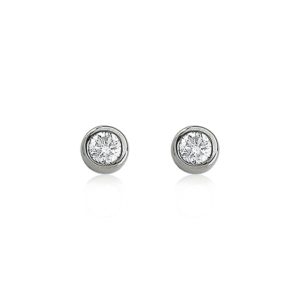 14k White Gold 4mm 1/2 Cttw Diamond Solitaire Stud Earrings