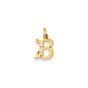 14k Yellow Gold, Isabelle Collection, Mini Letter B Initial Charm