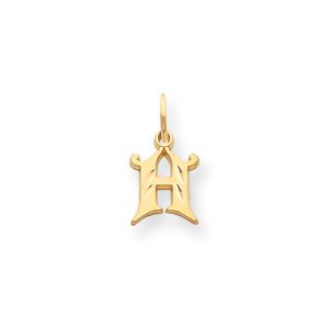 14k Yellow Gold, Isabelle Collection, Mini Letter H Initial Charm