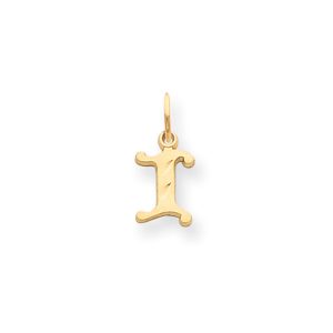 14k Yellow Gold, Isabelle Collection, Mini Letter I Initial Charm