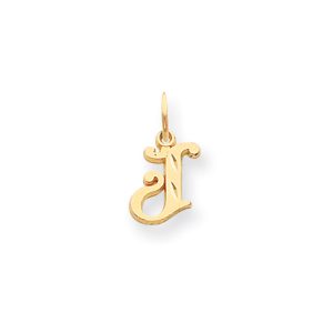 14k Yellow Gold, Isabelle Collection, Mini Letter J Initial Charm