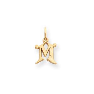 14k Yellow Gold, Isabelle Collection, Mini Letter M Initial Charm