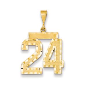 14k Yellow Gold, Varsity Collection, Large D/C Pendant Number 24