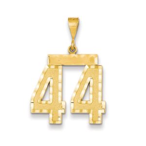 14k Yellow Gold, Varsity Collection, Large D/C Pendant Number 44