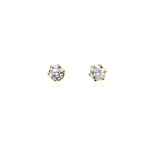 1/5 Carat Diamond Stud Earrings - 14k Yellow Gold