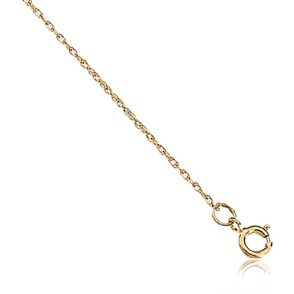 1mm 14k Yellow Gold, Solid Loose Rope Chain Necklace, 20 Inch