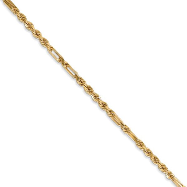 2.5mm, 14k Yellow Gold, Diamond Cut, Milano Rope Chain Necklace, 20in