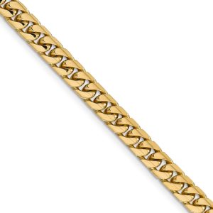 5.5mm, 14k Yellow Gold, Miami Cuban (Curb) Chain Necklace, 22 inch