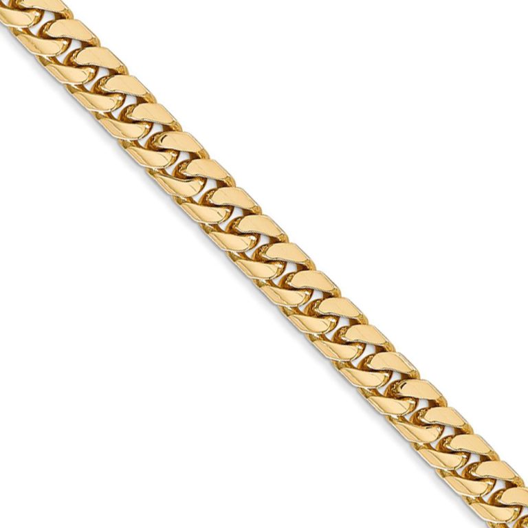 5mm, 14k Yellow Gold, Solid Miami Cuban (Curb) Chain Necklace, 20 Inch