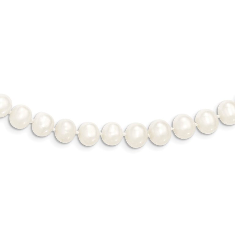 6-7mm, White FW Cultured Pearl Endless Strand Necklace, 80 Inch