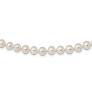 6-7mm, White FW Cultured Pearl & Sterling Silver Necklace, 16 Inch