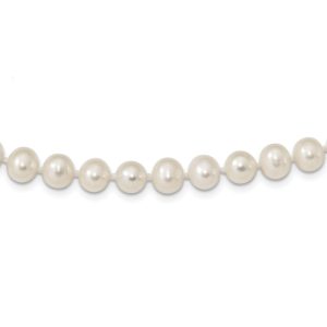 7-8mm, White FW Cultured Pearl & Sterling Silver Necklace, 18 Inch