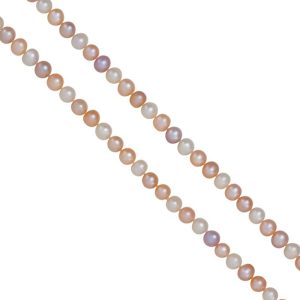 8-9mm, Multi Colored FW Cultured Pearl Rope Strand Necklace, 72 Inch