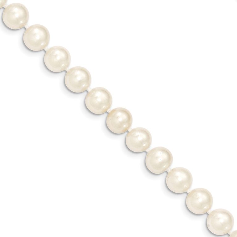 8-9mm, White FW Cultured Pearl & 14k Yellow Gold Necklace, 16 Inch