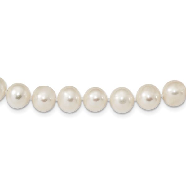 8-9mm, White FW Cultured Pearl & Sterling Silver Necklace, 16 Inch