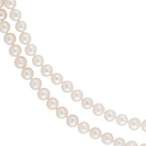 8-9mm, White Freshwater Cultured Pearl Rope Strand Necklace, 72 Inch