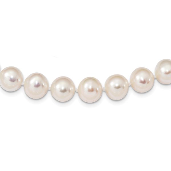 9-10mm, White FW Cultured Pearl & Sterling Silver Necklace, 16 Inch