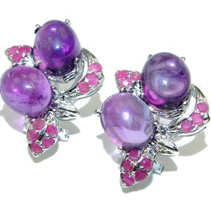 Amazing authentic Amethyst .925 Sterling Silver earrings