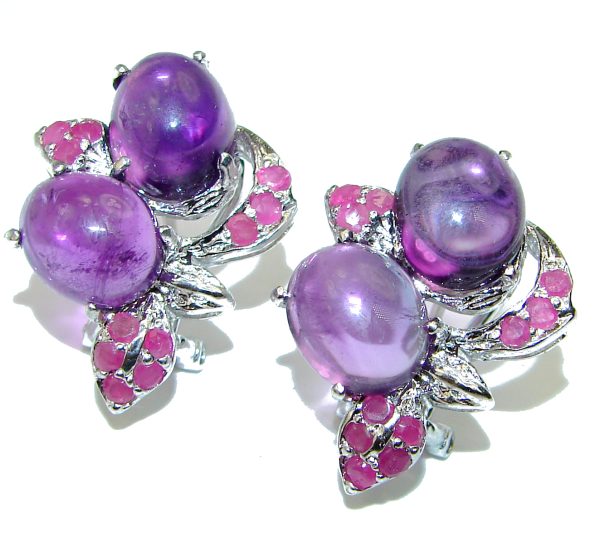 Amazing authentic Amethyst .925 Sterling Silver earrings