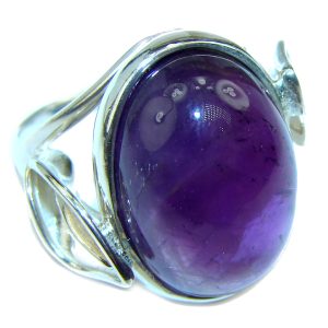 Autehntic Amethyst .925 Sterling Silver Handcrafted Ring size 7 3/4