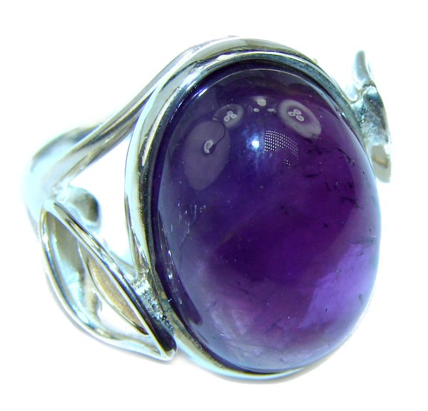 Autehntic Amethyst .925 Sterling Silver Handcrafted Ring size 7 3/4