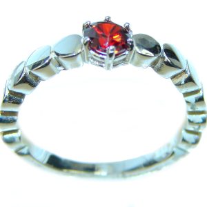 Authentic Garnet .925 Sterling Silver Ring size 8 1/4