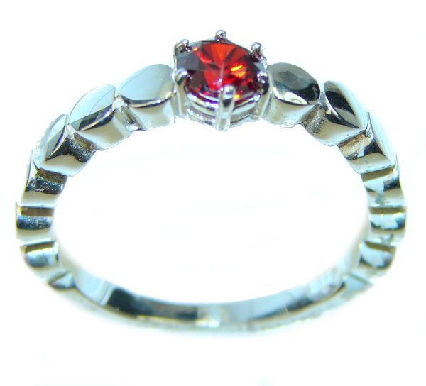 Authentic Garnet .925 Sterling Silver Ring size 8 1/4