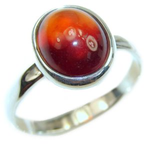 Authentic Garnet .925 Sterling Silver Ring size 8 3/4