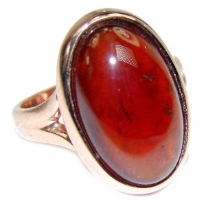 Authentic Garnet 18K Gold over .925 Sterling Silver Ring size 6 1/2