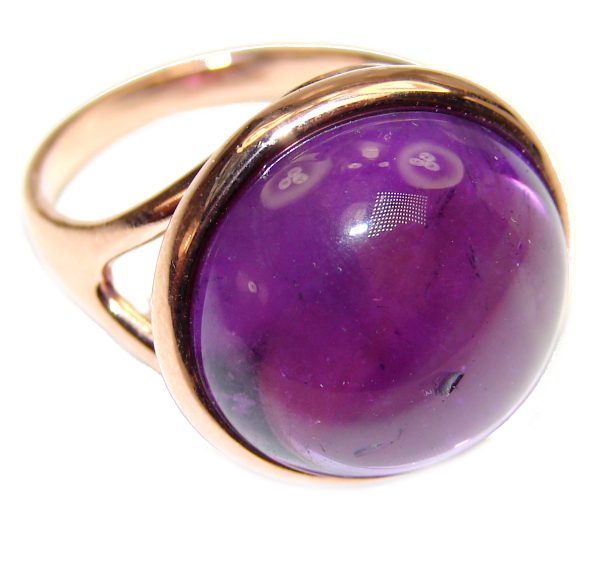 Authentic Oval cut 22ctw Amethyst .925 Sterling Silver brilliantly handcrafted ring s. 7 3/4