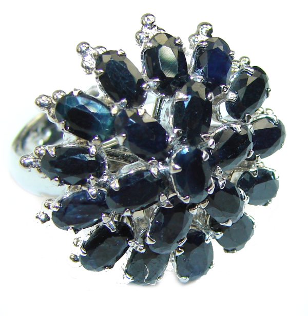 Authentic Sapphire .925 Sterling Silver Statement Ring size 6