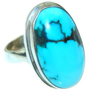 Authentic Turquoise .925 Sterling Silver ring; s. 7