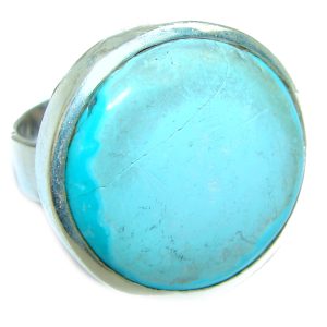 Authentic Turquoise .925 Sterling Silver ring; s. 7 3/4