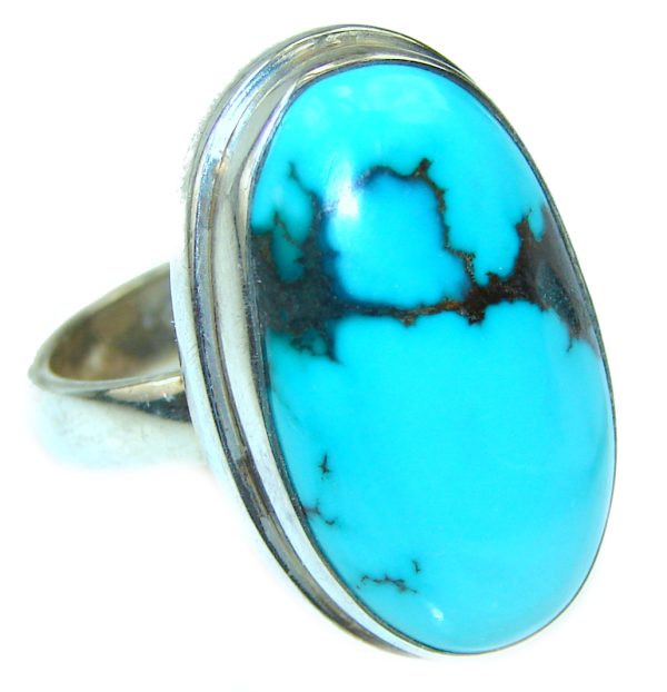 Authentic Turquoise .925 Sterling Silver ring; s. 7