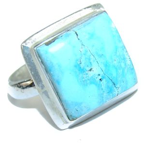 Authentic Turquoise .925 Sterling Silver ring; s. 8