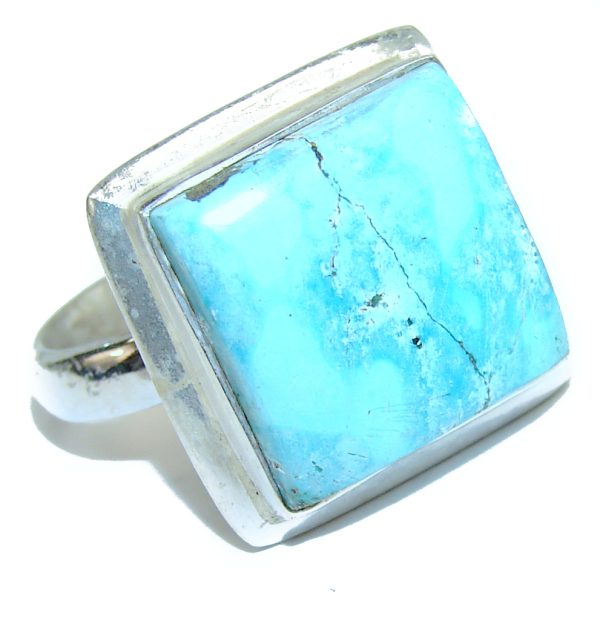 Authentic Turquoise .925 Sterling Silver ring; s. 8