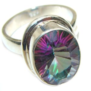 Awesome Natural Magic Topaz .925 Silver Ring size 7 1/4