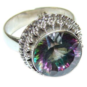 Awesome Natural Magic Topaz .925 Silver Ring size 8 1/4