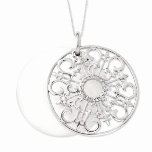 Be A Blessing Sterling Silver Necklace with Cubic Zirconia