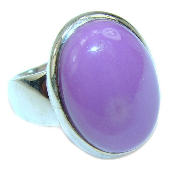 Be Bold Huge Purple Sugalite Sterling Silver handmade Ring s. 7 1/2