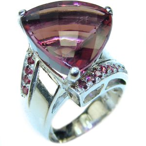 Beautiful Raspberry Topaz .925 Sterling Silver Ring size 6