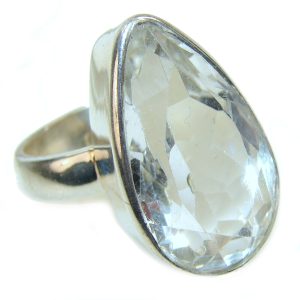 Best quality Green Amethyst .925 Sterling Silver handcrafted Ring Size 9