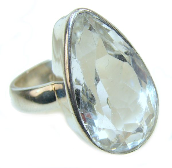 Best quality Green Amethyst .925 Sterling Silver handcrafted Ring Size 9